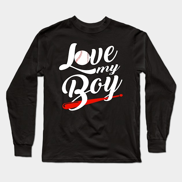 'I Love My Boys' Amazing Baseball Mom Gift Long Sleeve T-Shirt by ourwackyhome